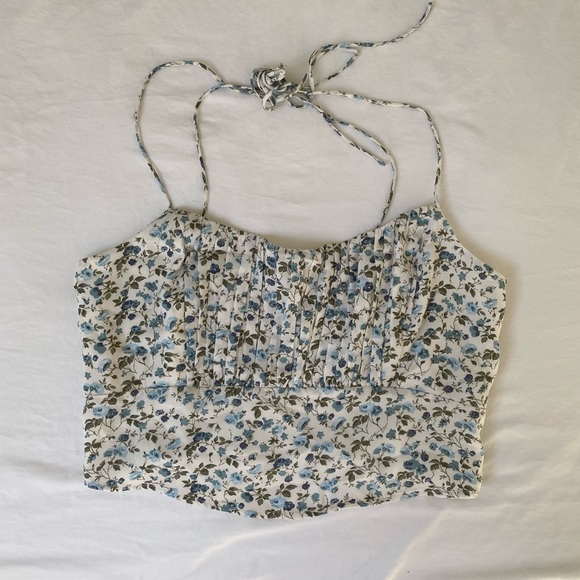 Abercrombie Floral Spring Cropped Top - Picture 1 of 3